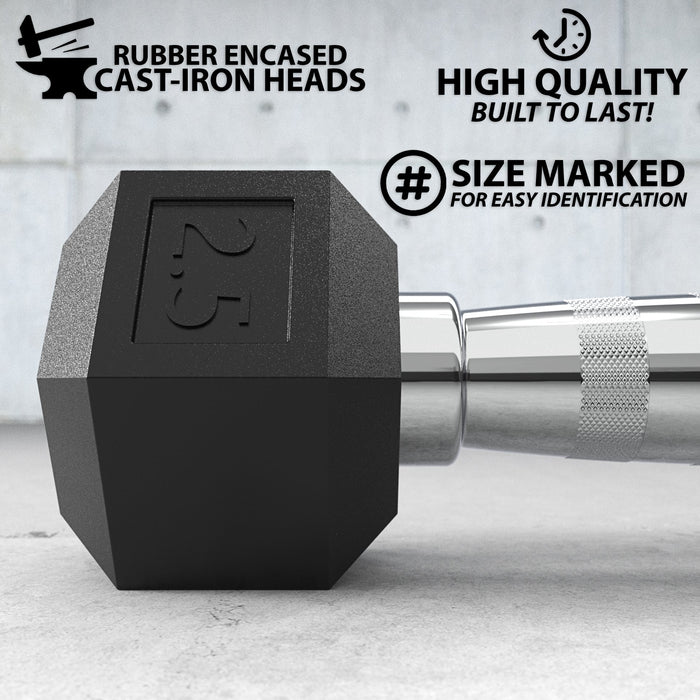 Synergee Rubber Hex Dumbbell Pairs