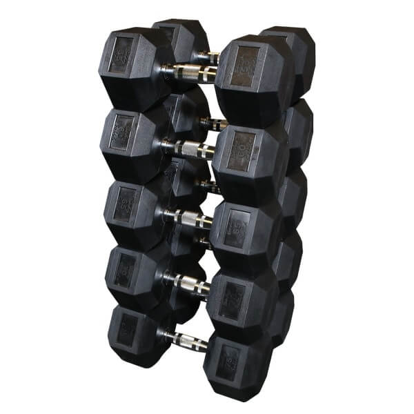 Body-Solid Rubber Hex Dumbbell Sets SDRS