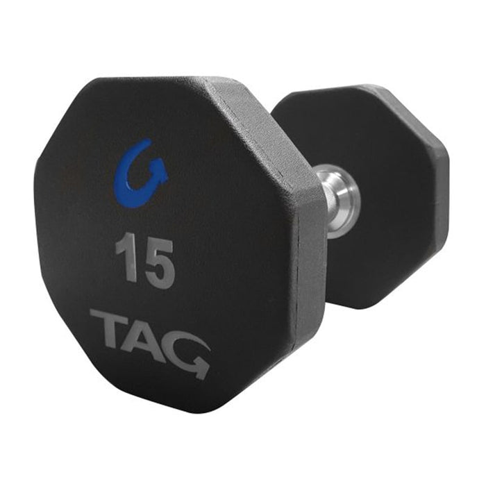 TAG Fitness 8 Sided Virgin Rubber Dumbbell Sets